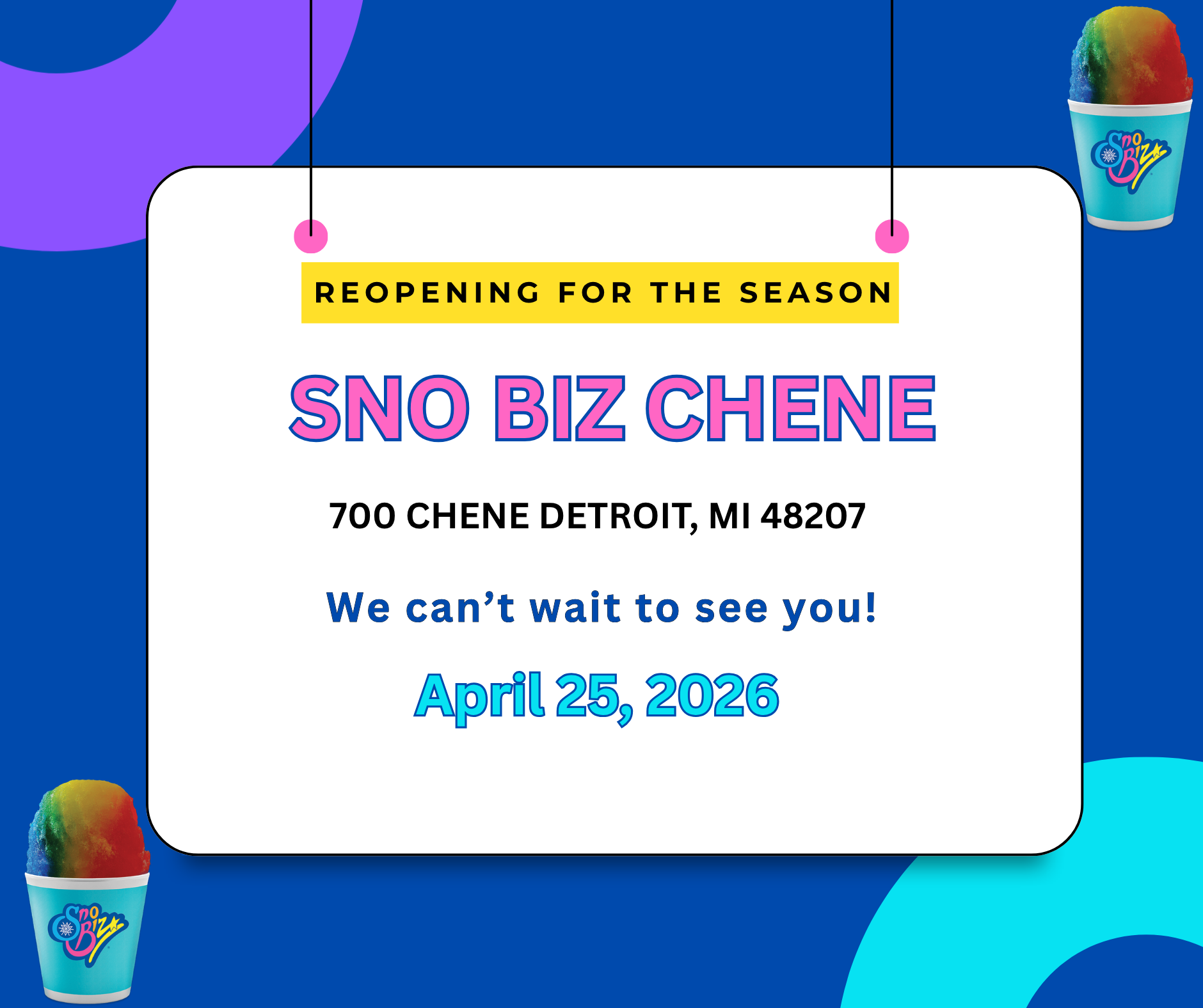 Reopening for the season